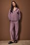Bordo Çizgili Poplin Dokuma Pijama Takımı THMAW26PT00101 - 2