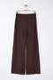Brown Piped Wide Leg /Wide Leg Knitted Sports Sweatpants Thmaw26Ea00001 - 8