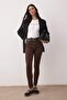 Kahverengi Yüksek Bel Esnek Skinny Jeans TWOAW24JE00068
