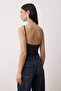Black Glitter Degaje Collar Knitted Party Blouse Tpraw26Bz00060 - 4