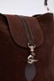 Dark Brown Suede Buckle Detailed Women's Midi Tote Shoulder Bag Takaw26Oc00063 - 8