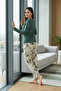 Love You Elite Viscose Green Anti-Sweat Pajama Set 3565 - 3