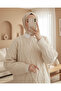 Winterpullover mit Wabenmuster aus lockerem Strick – Ecru - 3