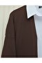 Ribbed Long Knit Cardigan with Side Slits - Brown - 5