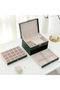 Luxury Leather Jewelry Box Organizer with 2 Drawers - 4