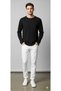 Ribbed Knit Long-Sleeve Basic T-Shirt Body - 2