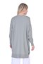 Oversize Color Detailed Knitwear Tunic Creamy - 3