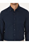 Navy Blue Slim Fit Long Sleeve Shirt 50297998 -Vr033 - 7
