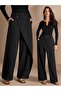 Women's Trend Model Asymmetric Custom Design High-Waist Palazzo Pants - 6