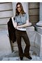 Cardigan with Bow Tie Collar - 2
