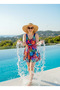 Women's Dress Swimsuit with Shorts -Patterned -Lycra 38-52 - 7