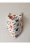 Muslin Fabric Snap Fastener Baby Drool & Scarf Bib (Pumpkin) - 2