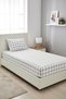 Single Fitted Sheet +1 Pillow Case Mini Tile Black White Enikaro1