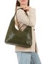 Women's Casual Soft Textured Large Khaki Green Shoulder and Tote Bag - 5