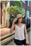 20333453 Kobe Polka Dot Patterned Rope Strap Blouse Ecru - 2