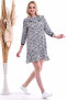 21113321 Dok.Viskon Dress with Detachable Collar and Pockets, White Patterned - 6