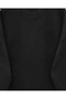 Striped Knit Tunic with Drawstring Sleeves - Black - 2