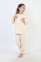 8-13 Years Old Girl's 100% Cotton Corded Fabric Interlock Fabric Tulip Patterned Pajama Set - 2