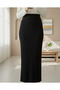 Elastic Waist Pleated Knit Skirt - Black - 5