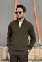 Men'S, Half-Zip, Stand Collar, Winter, Knitwear Knitted, Old Money Culture, Sweater Pltk06 - 6