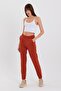 Women's Three Thread Knitted Sweatpants with Elastic Waist and Leg Jogger