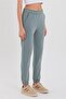Women's Three Thread Knitted Sweatpants with Elastic Waist and Leg Jogger - 4