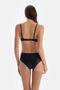 Black One Shoulder Bikini Top - 2