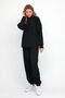 Women's Three Thread Fleece Oversize Tracksuit Set with Elastic Waist and Legs - 2