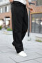 Men's High Waist Wide Leg Casual Black Baggy Pants
