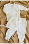 Muslin 5-Piece Kimono Lace-Up Bodysuit Set 100% Cotton Organic Lace - 3
