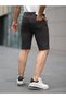 Men's High Waist Basic Summer Tight Brown Capri Shorts - 3