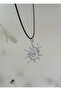 Steel Spiral Sun Rope Necklace, Handmade Design Rope Necklace with Steel End - 3