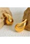Tarnish Stainless Steel Tear Drop Model Women's Earrings - 3