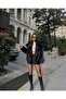 Women's Premium Quality Shawl Collar Snap Detail Lined Faux Fur Coat - 5