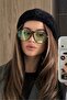 Sepia Air Unisex Leopard Green Lens Pilot Sunglasses |   Uv400 Protection - 3