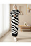 Slit Patterned Knitwear Dress - 3
