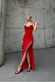 Chest Draped Slit Dress - 2