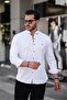 Men's Basic Slim Fit Long Sleeve White Skinny Jeans Shirt