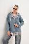 Ekoseli match Denim Ceket - 4