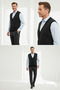 Buttoned Double Pocket Steel Knit Men's Knitwear Vest - 2