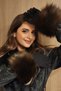 Plush Faux Fur Oversleeve Fluffy Cuff Wristband - Vegan Luxury Dark Brown - 7