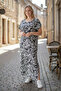 Copy - Ethnic Patterned Slit Summer Comfortable Fit Dress - 2