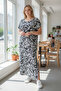 Copy - Ethnic Patterned Slit Summer Comfortable Fit Dress - 7