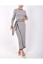 Alerli Knitwear Dress with Side Tie Skirt - 5