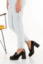 Women's Black Matte Patent Leather Loafer New Style Blunt Toe Lightweight and High Heel Comfortable Shoes - 7