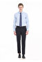 Light Blue Plain Regular Fit Woven Classic Cotton Blend Shirt