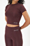 Soft Touch Body-Hugging Sports Cropped T-Shirt Fitted (Crop Only)