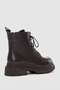 Anemone Genuine Leather Round Toe Short Boots - Brown - 4