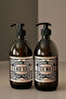 500 ml Amber Set of 2 Vintage Glass Soap Dispensers - 3