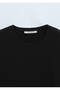 Black Plain Cotton Blend T-Shirt - 7